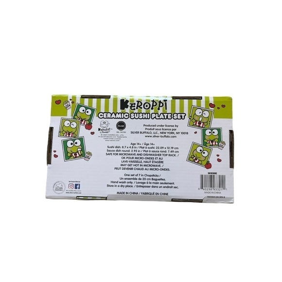 Keroppi ceramic sushi plate set BRAND NEW - Picture 4 of 4